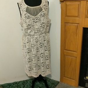 Cream lace dress